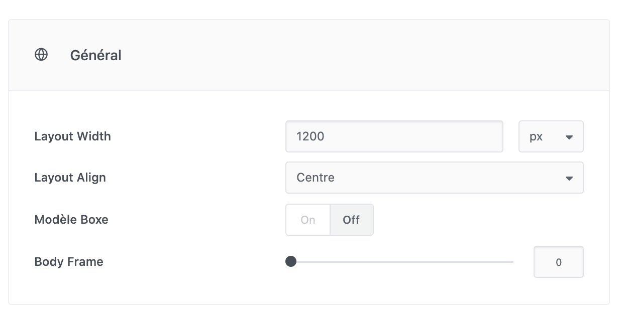 Réglages traduction