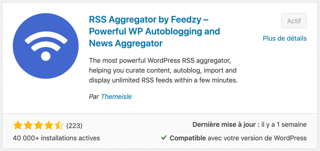 RSS Aggregator by feedzy