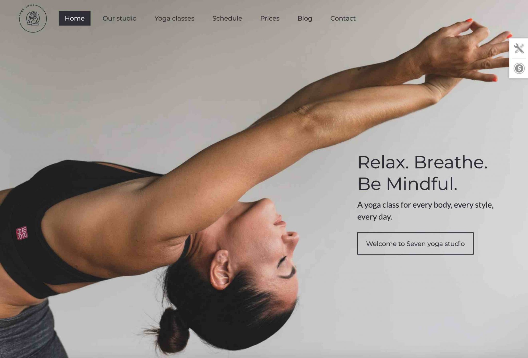 Aperçu de la démo The7 yoga