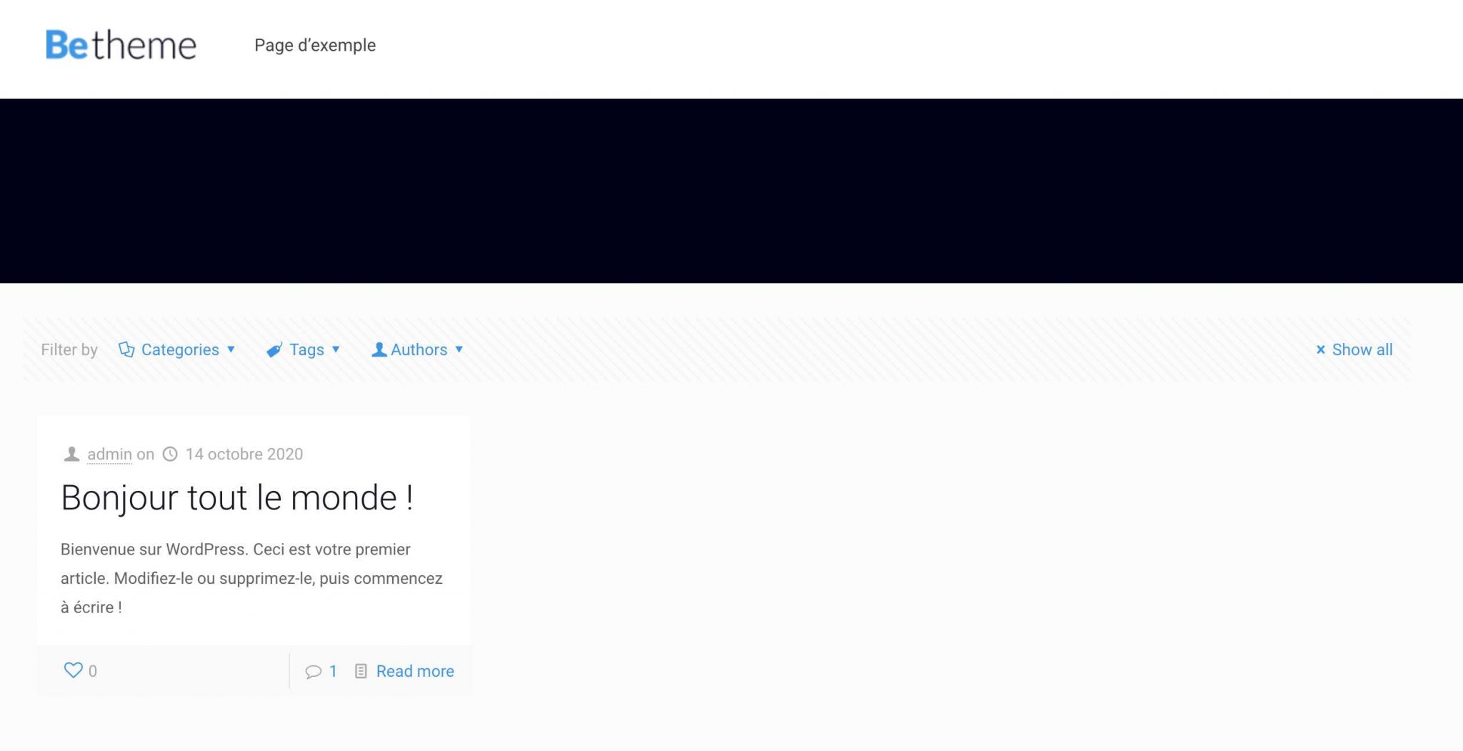 BeTheme en front-end