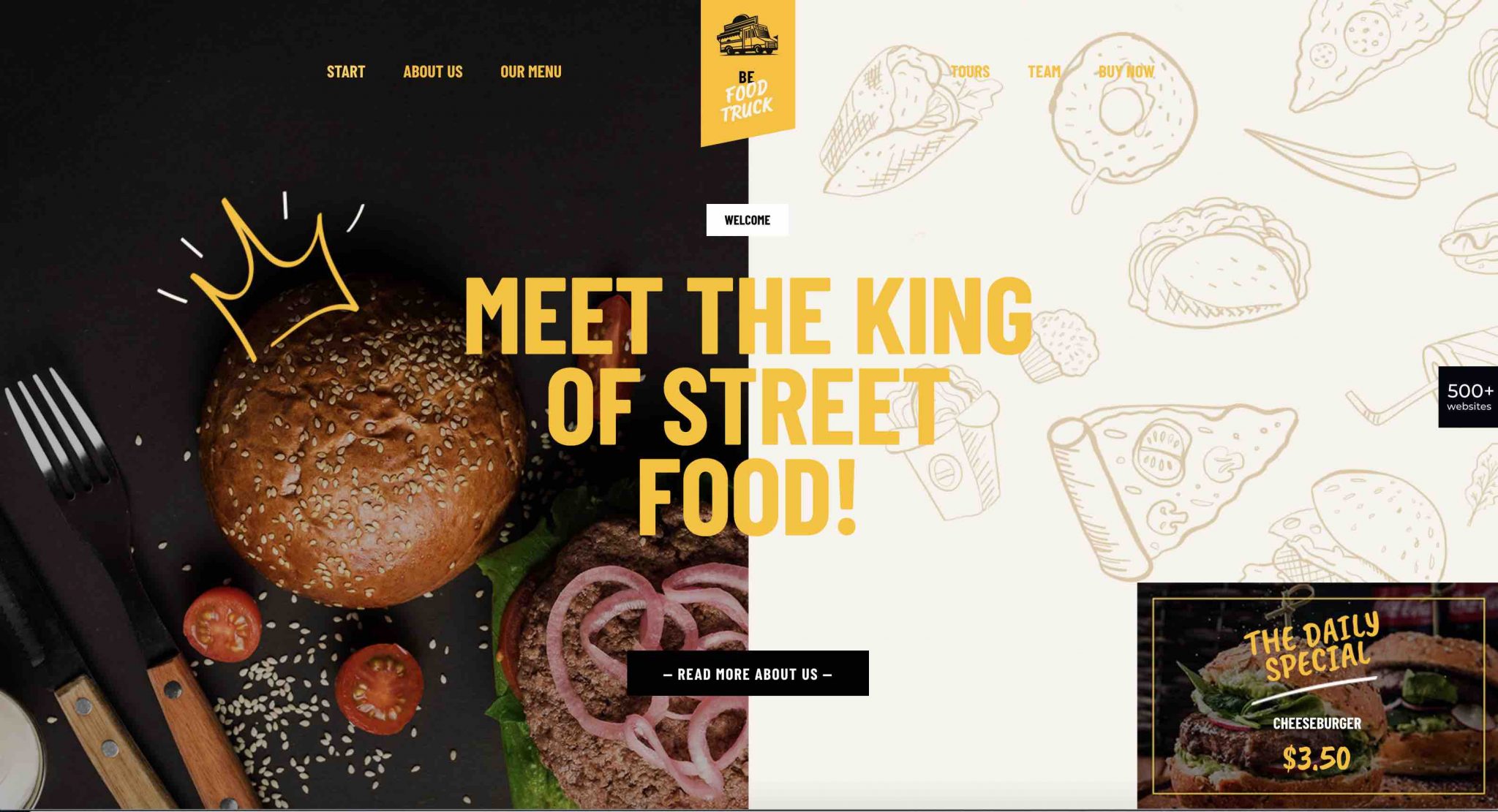 La démo Food Truck de BeTheme