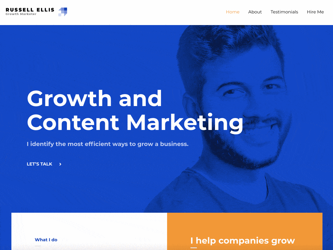 Growth and content marketing Astra theme demo