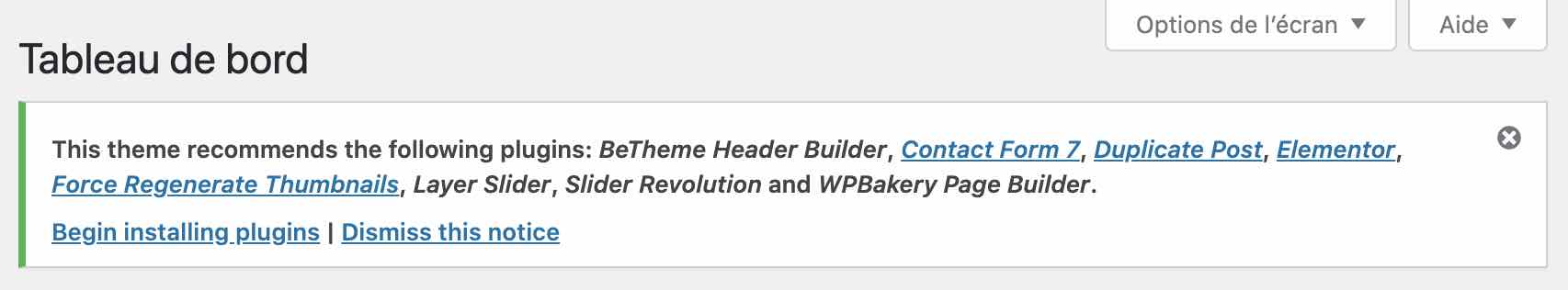 Extensions recommandées par BeTheme