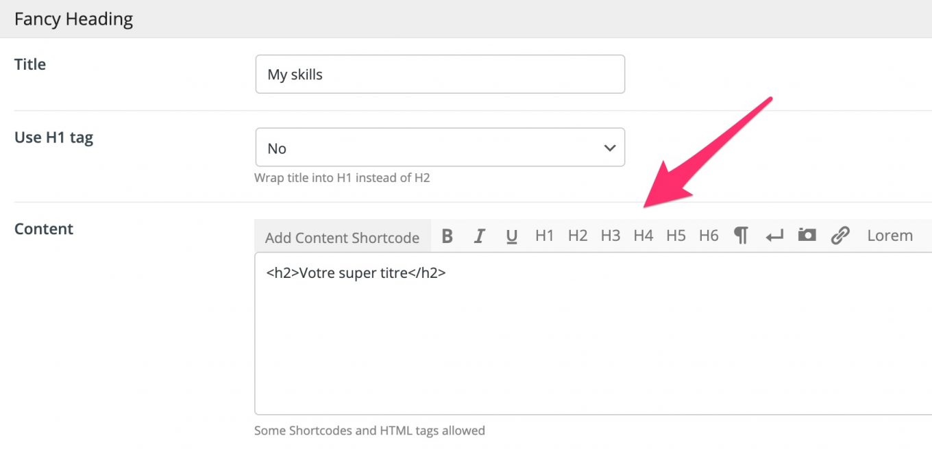 Paramétrage des titres