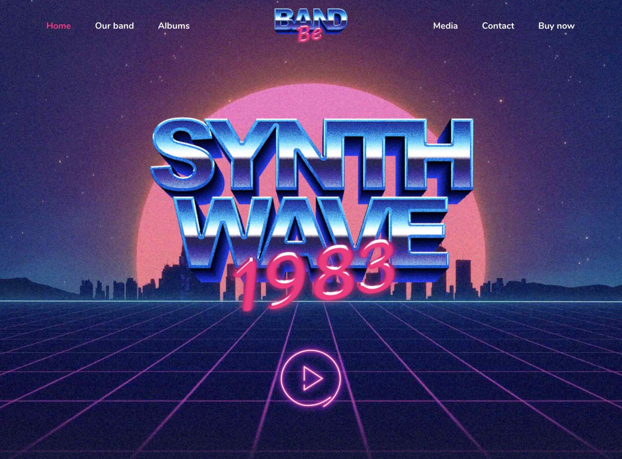 BeBand template demo of BeTheme