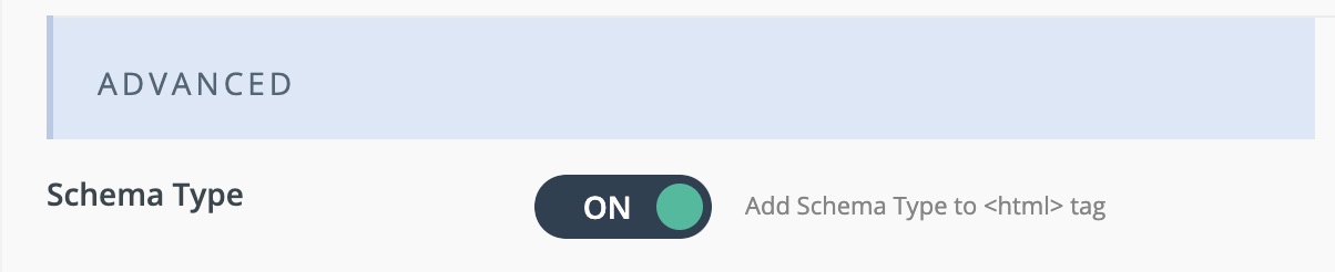 Schema Type advanced option on BeTheme
