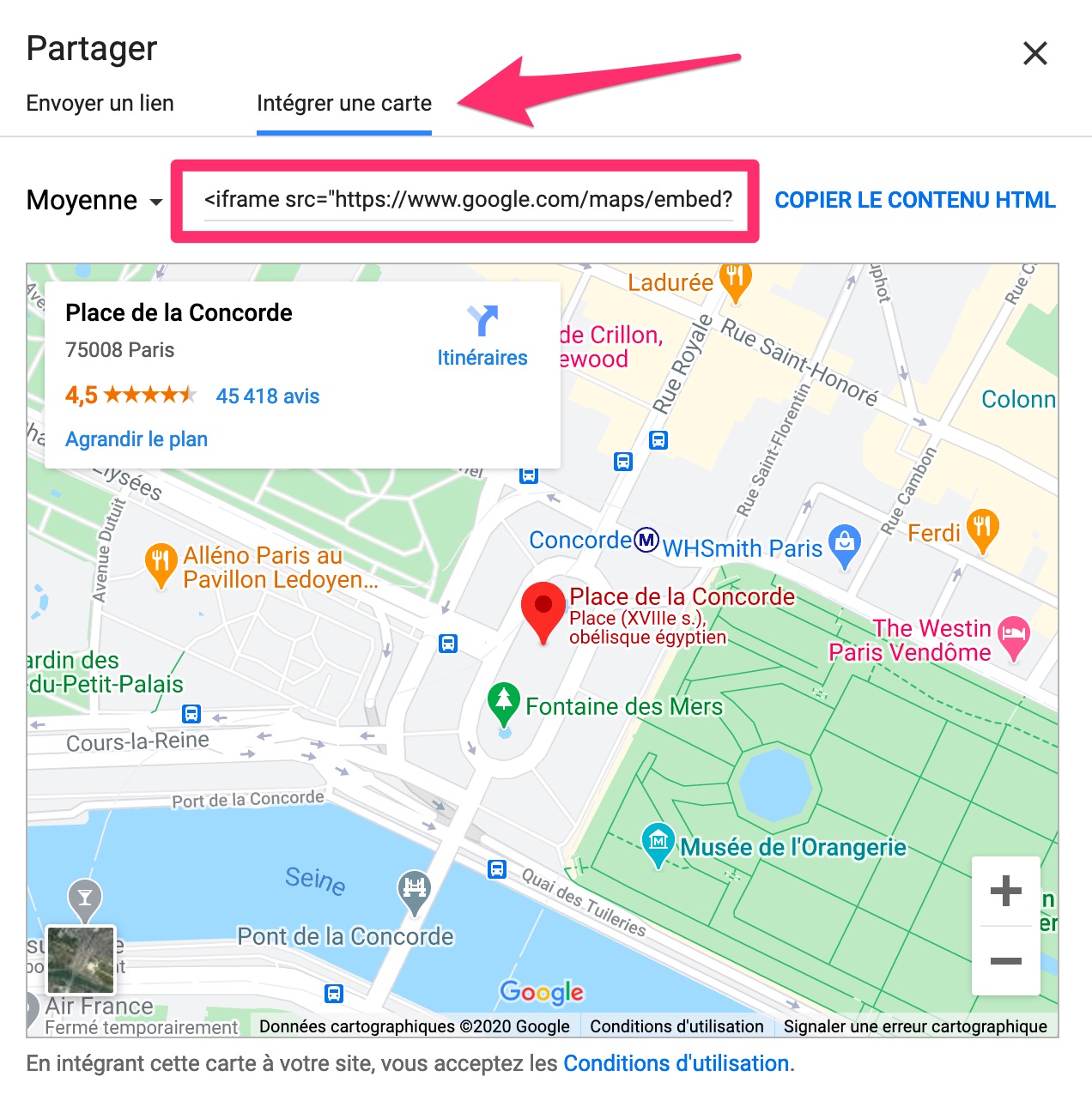 iframe Google Maps