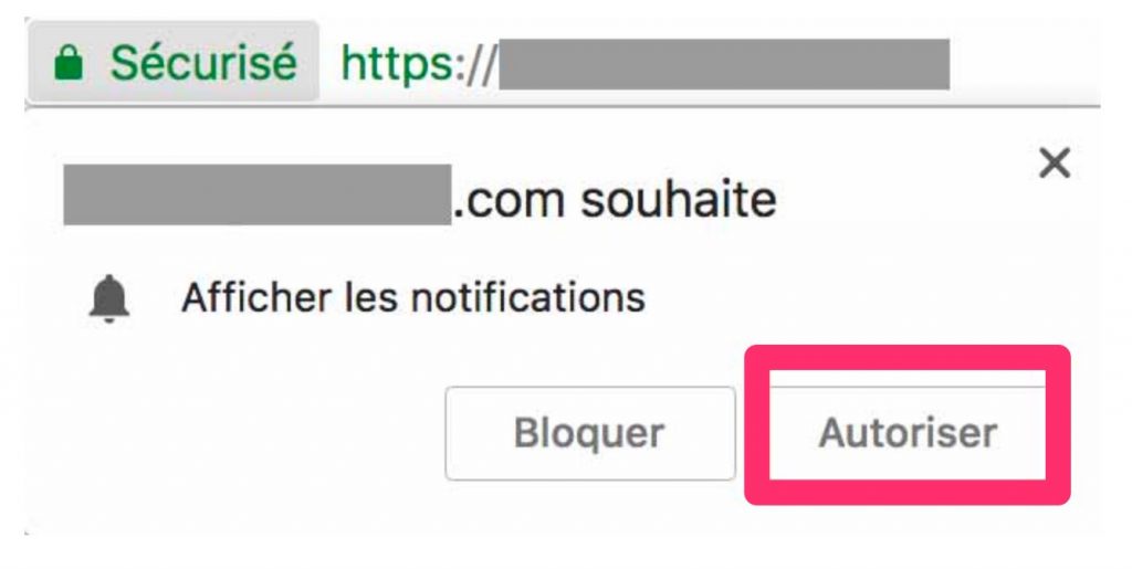 Autoriser les notifications web push