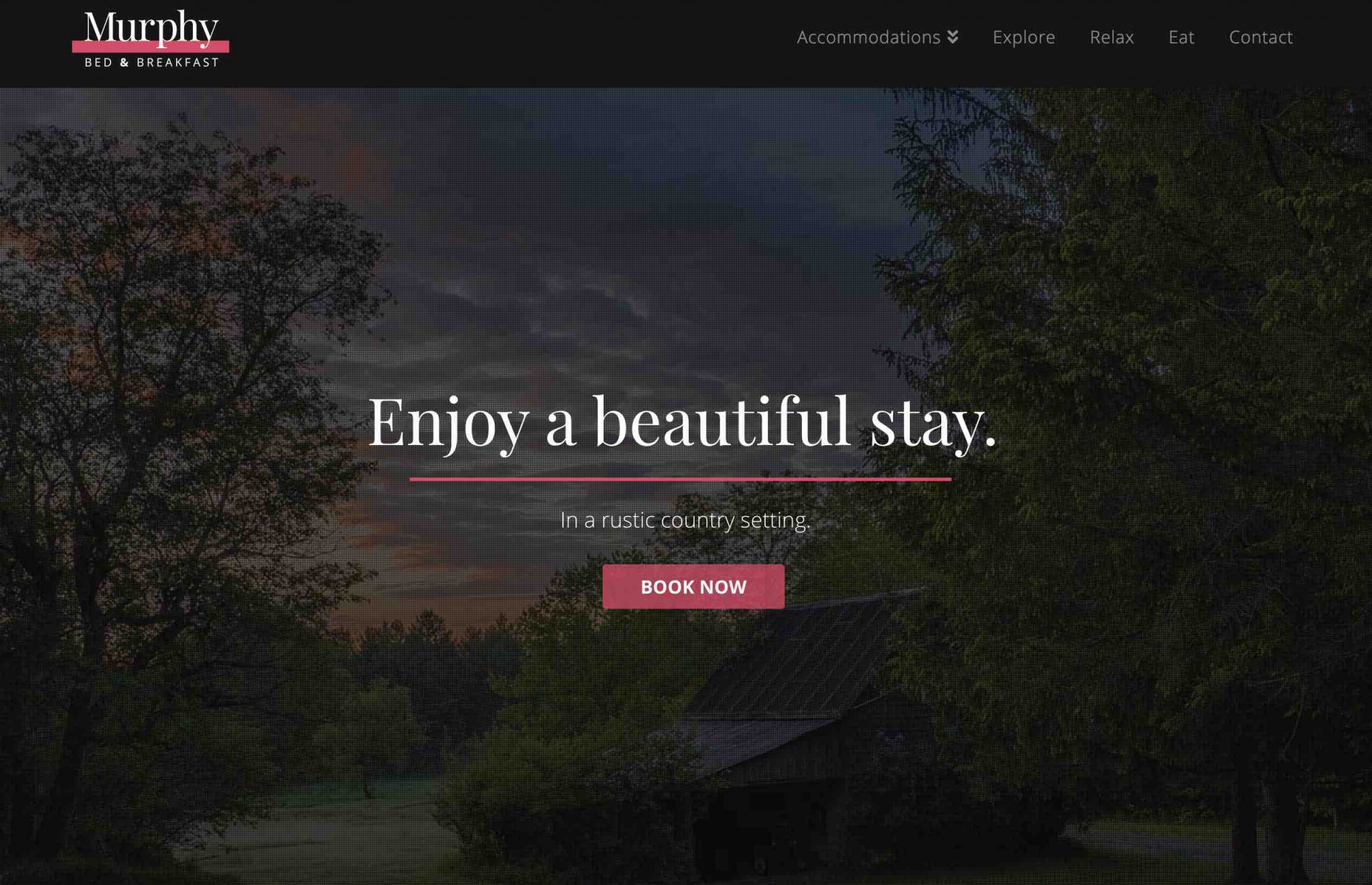 Bed & Breakfast demo of X theme