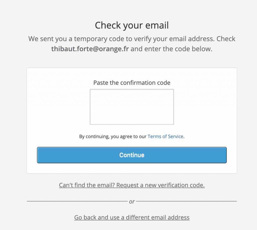 Code de vérification par email d'Akismet