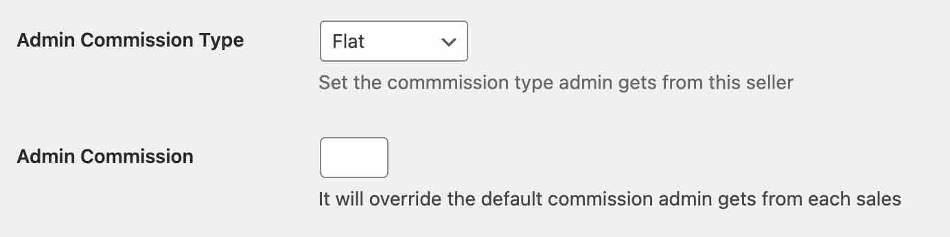 Réglages d'une commission individuelle sur l'extension Dokan, idéale pour créer une marketplace sur WordPress