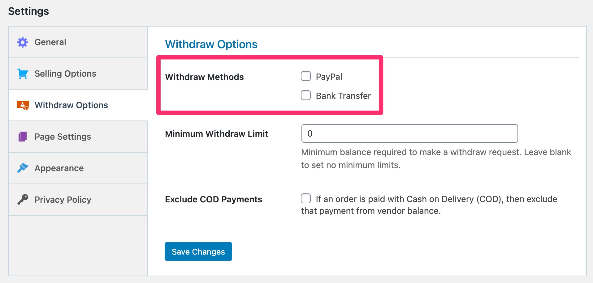 Moyens de paiement proposés par l'extension Dokan
