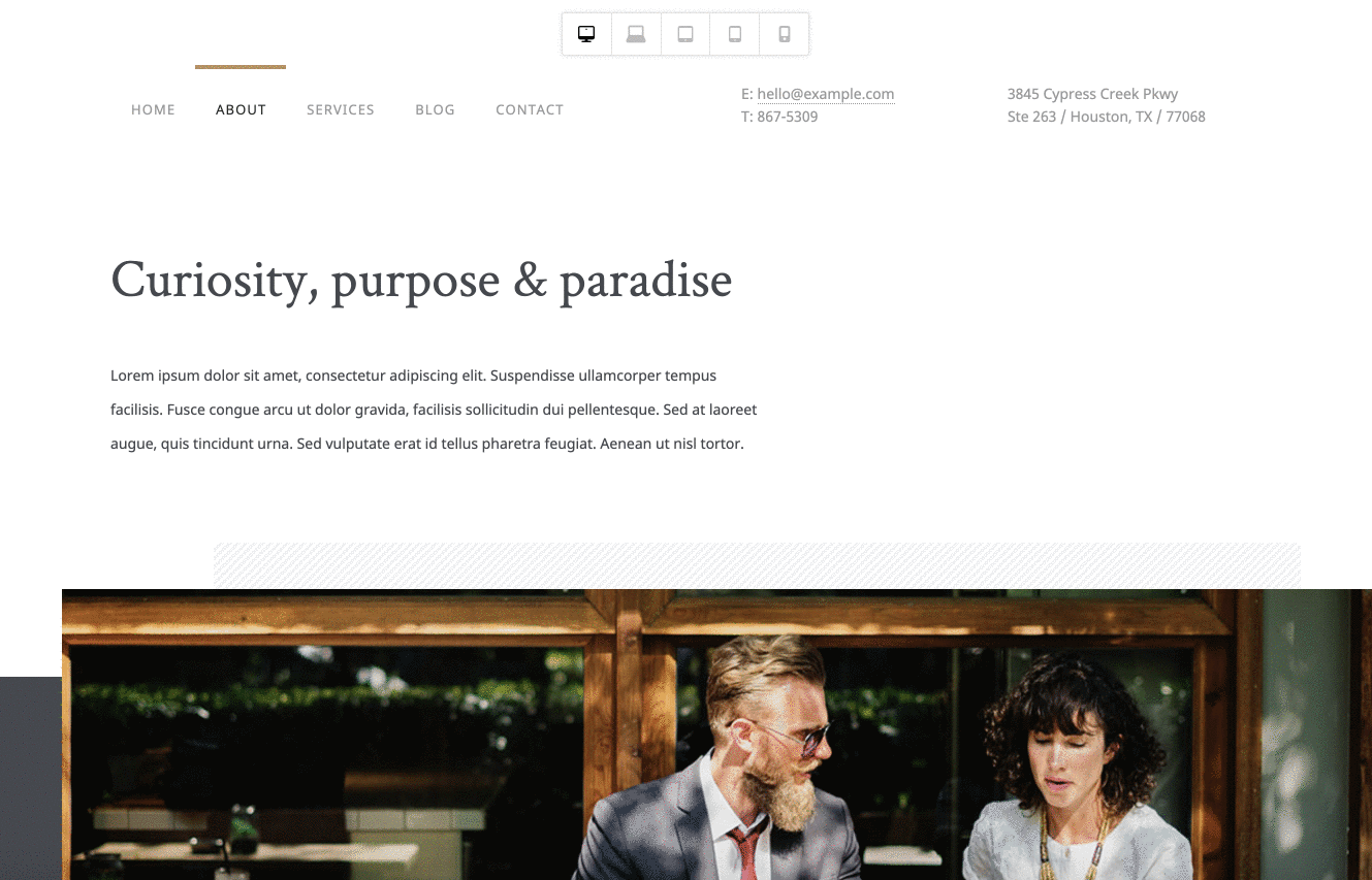 Responsive test on X theme
