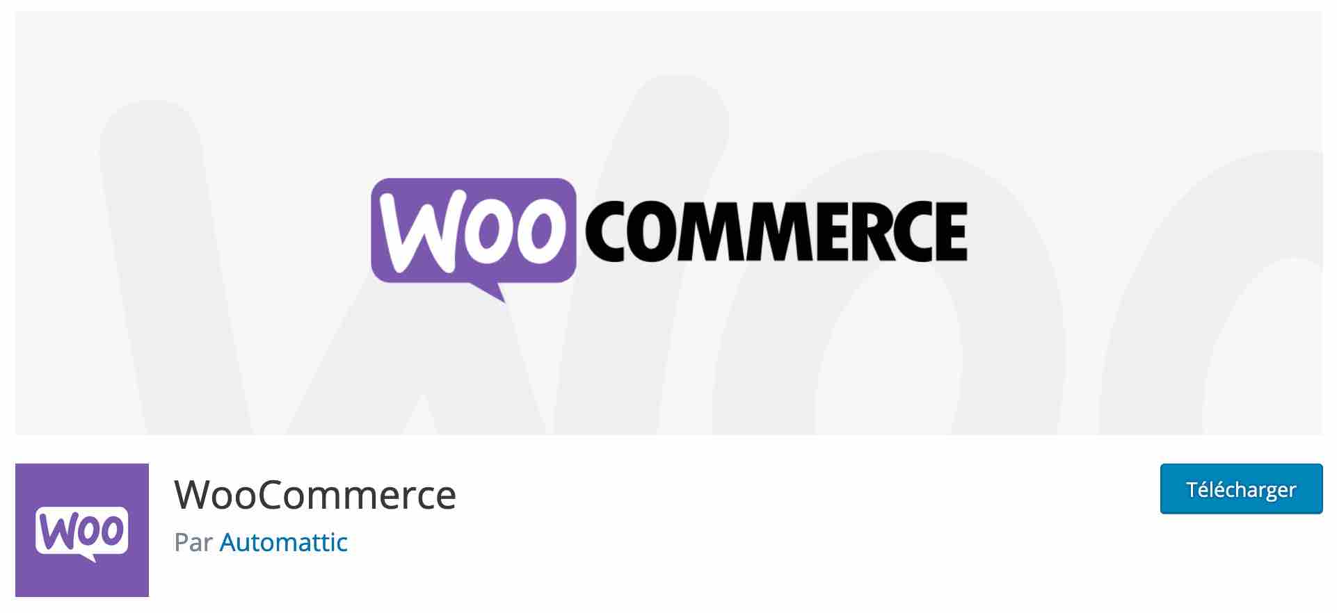 L'extension WooCommerce permet de créer une marketplace sur WordPress