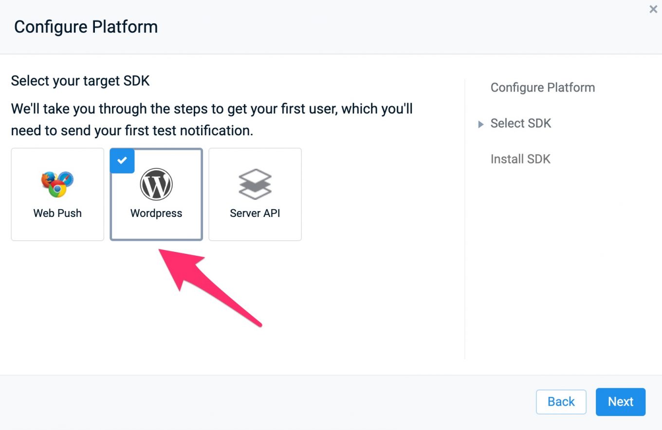 Configuration de WP sur Safari