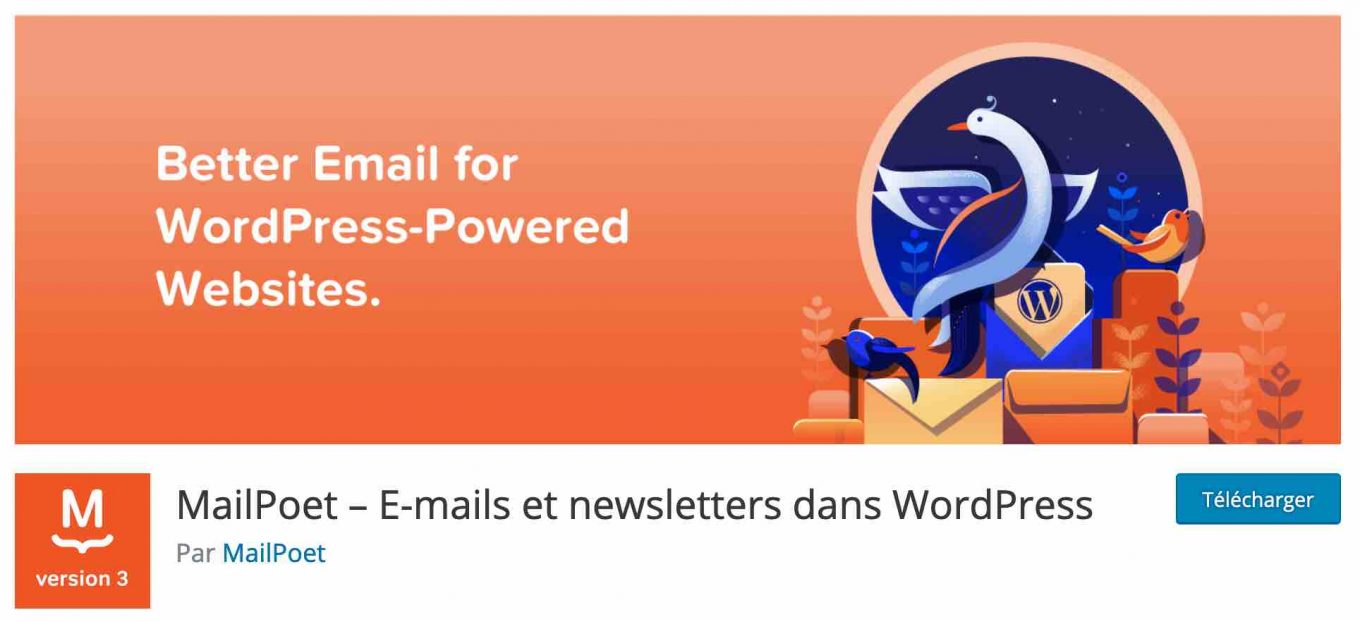 MailPoet permet de créer des formulaires d'opt-in sur WordPress