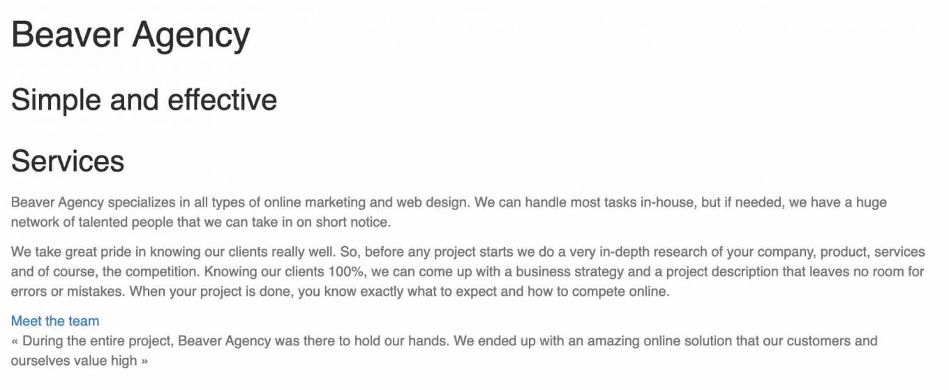 Apparence de Beaver Builder une fois désactivé
