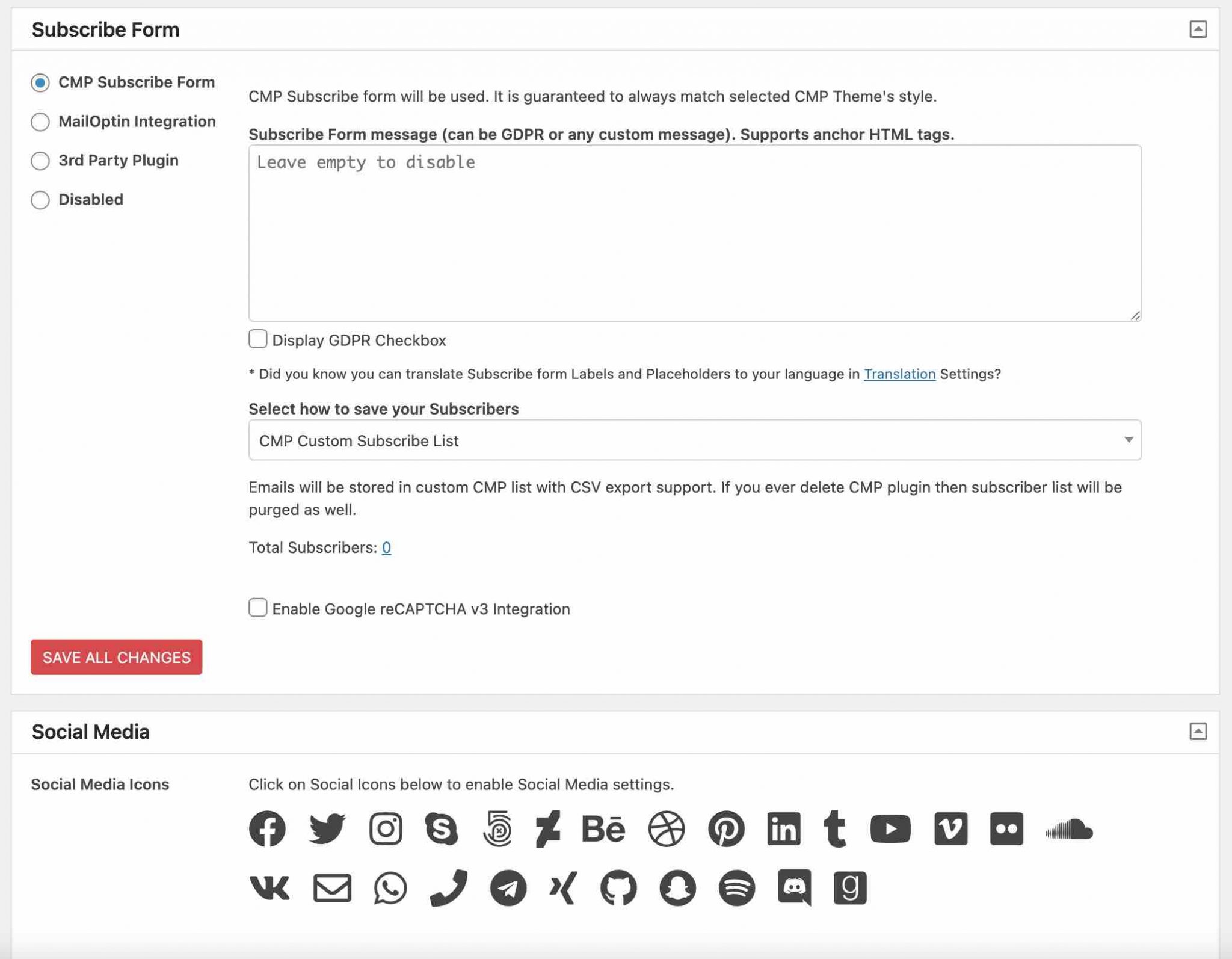 Subscribe form of the CMP – Coming Soon & Maintenance Plugin by NiteoThemes