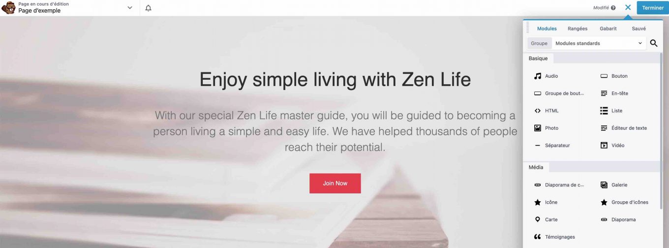 L'édition en ligne sur Beaver Builder