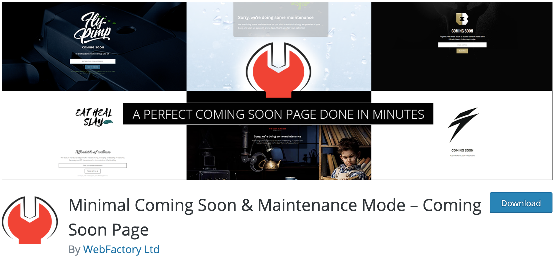 Plugin Minimal Coming Soon & Maintenance Mode on WordPress directory