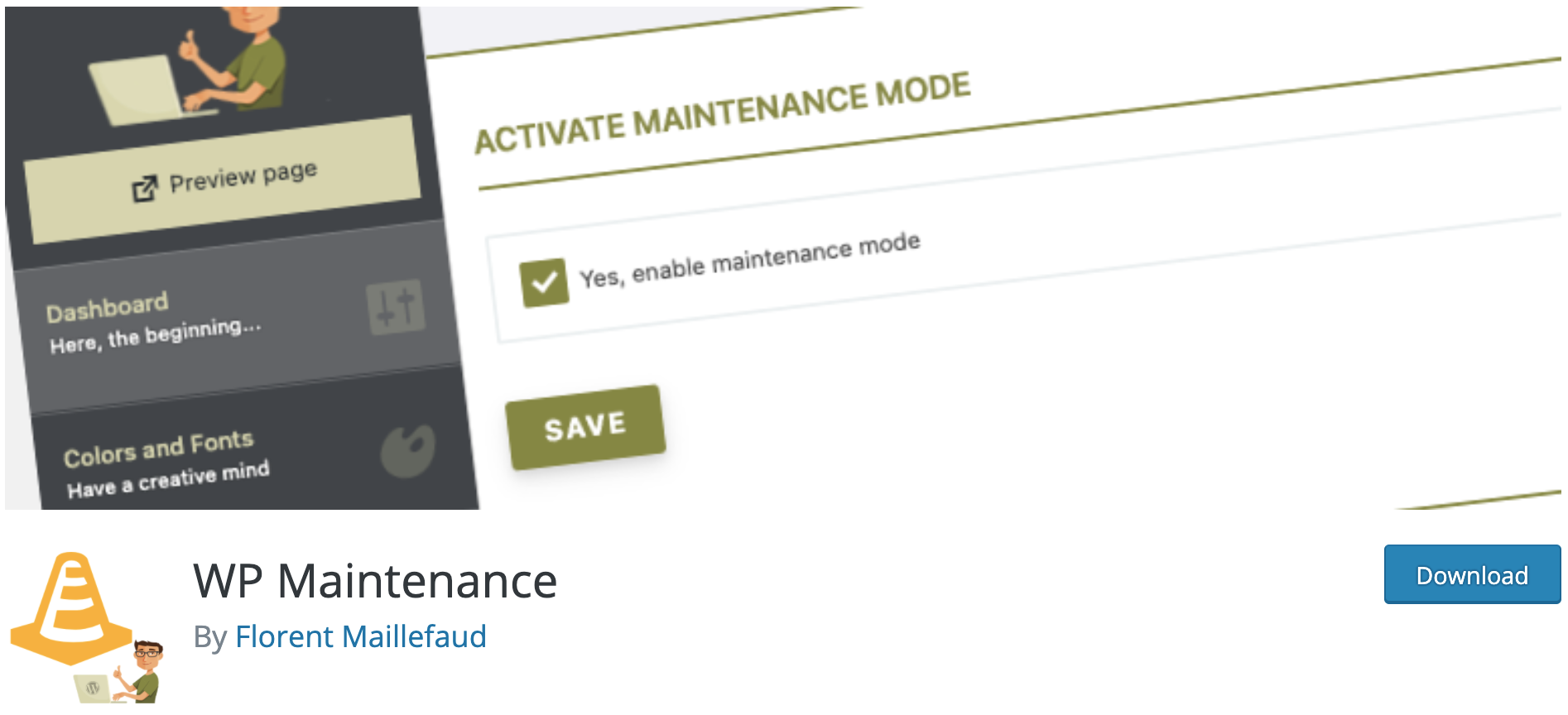 The plugin WP Maintenance on WordPress official repository