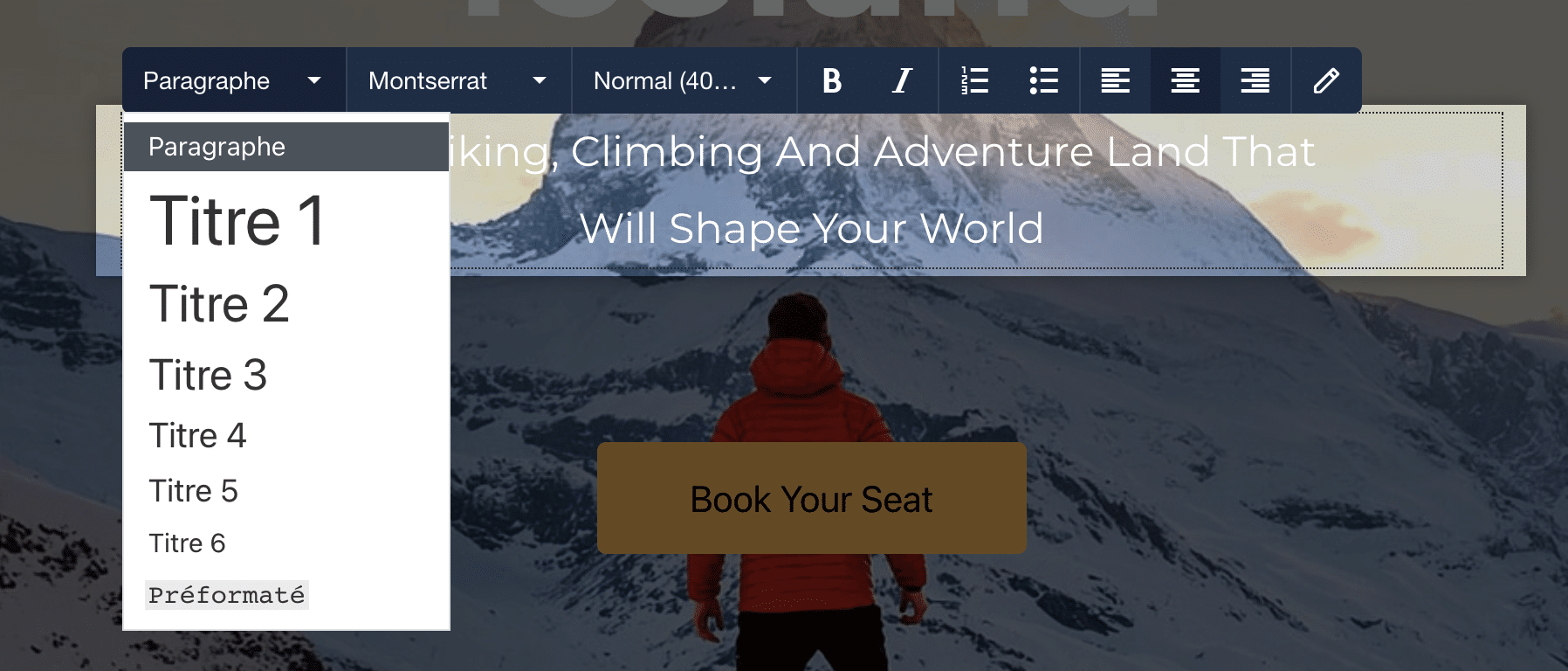 Gestion des balises hn sur Visual Composer.
