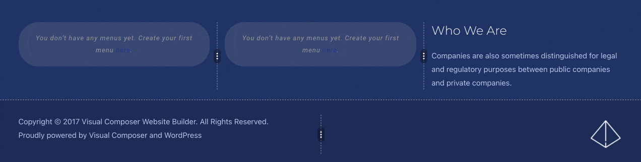 Personnalisation du footer.