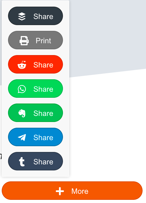L'option More permet d'afficher plusieurs boutons de partage social