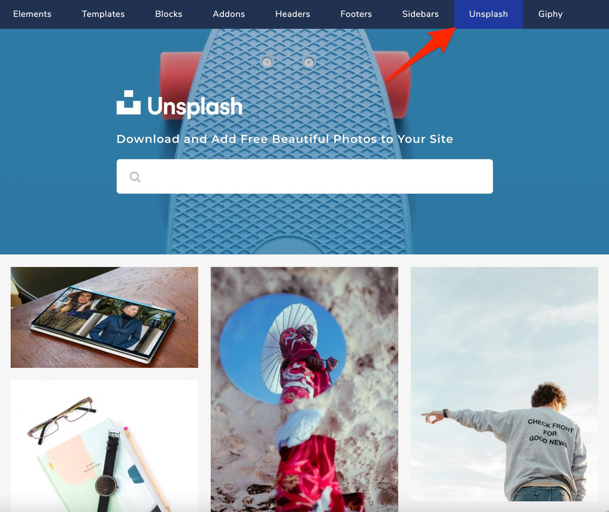 La banque d'illustrations Unsplash.