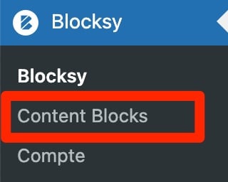 Les Content Blocks de Blocksy.