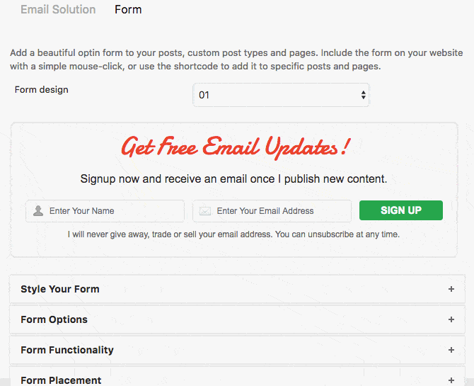 Optin Forms templates