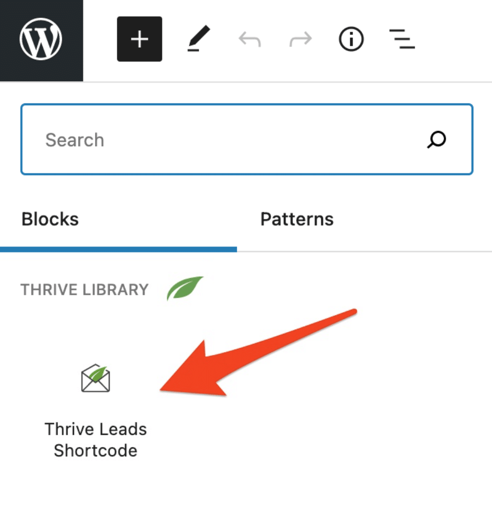 Thrive Leads Gutenberg block