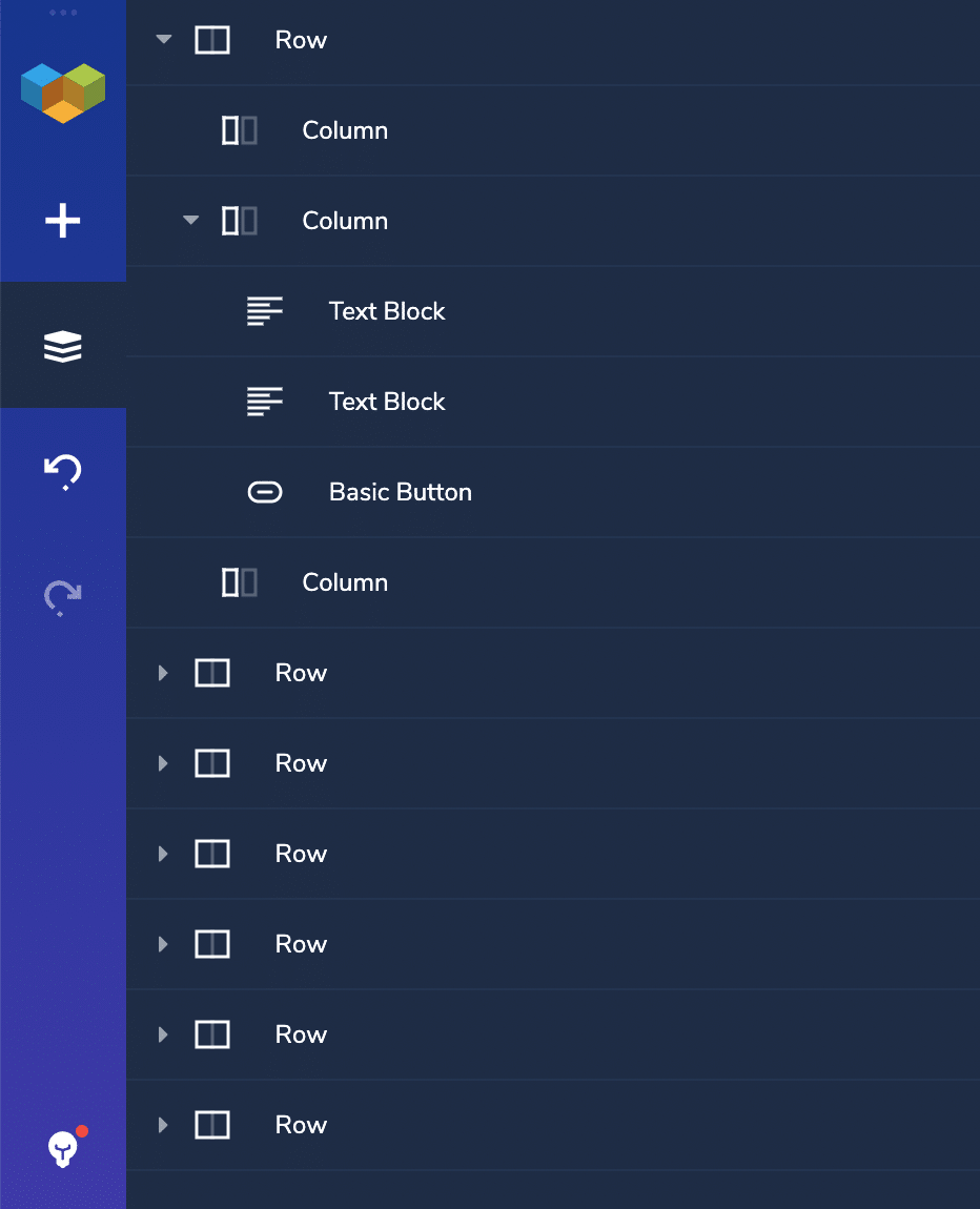 Visual Composer Tree View.