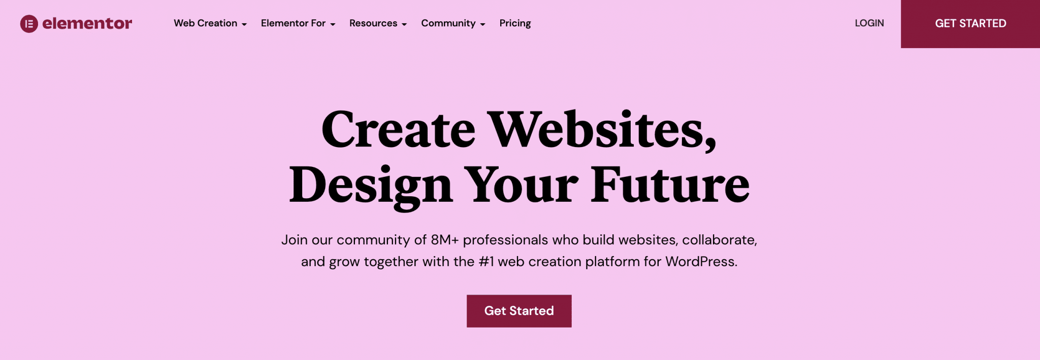 Elementor page builder to create websites and landing pages on WordPress.