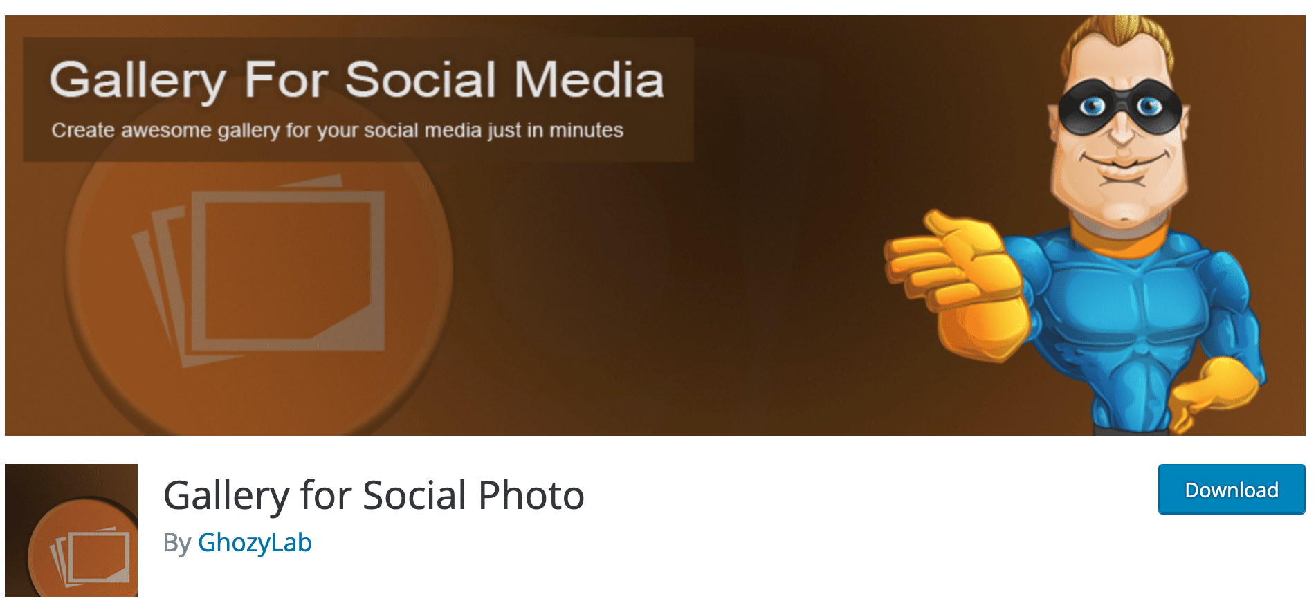 Gallery for Social Photo plugin on WordPress official directory.