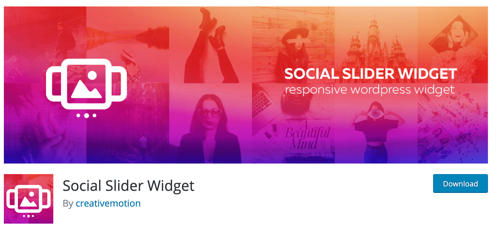 Social Slider Widget plugin on WordPress directory.