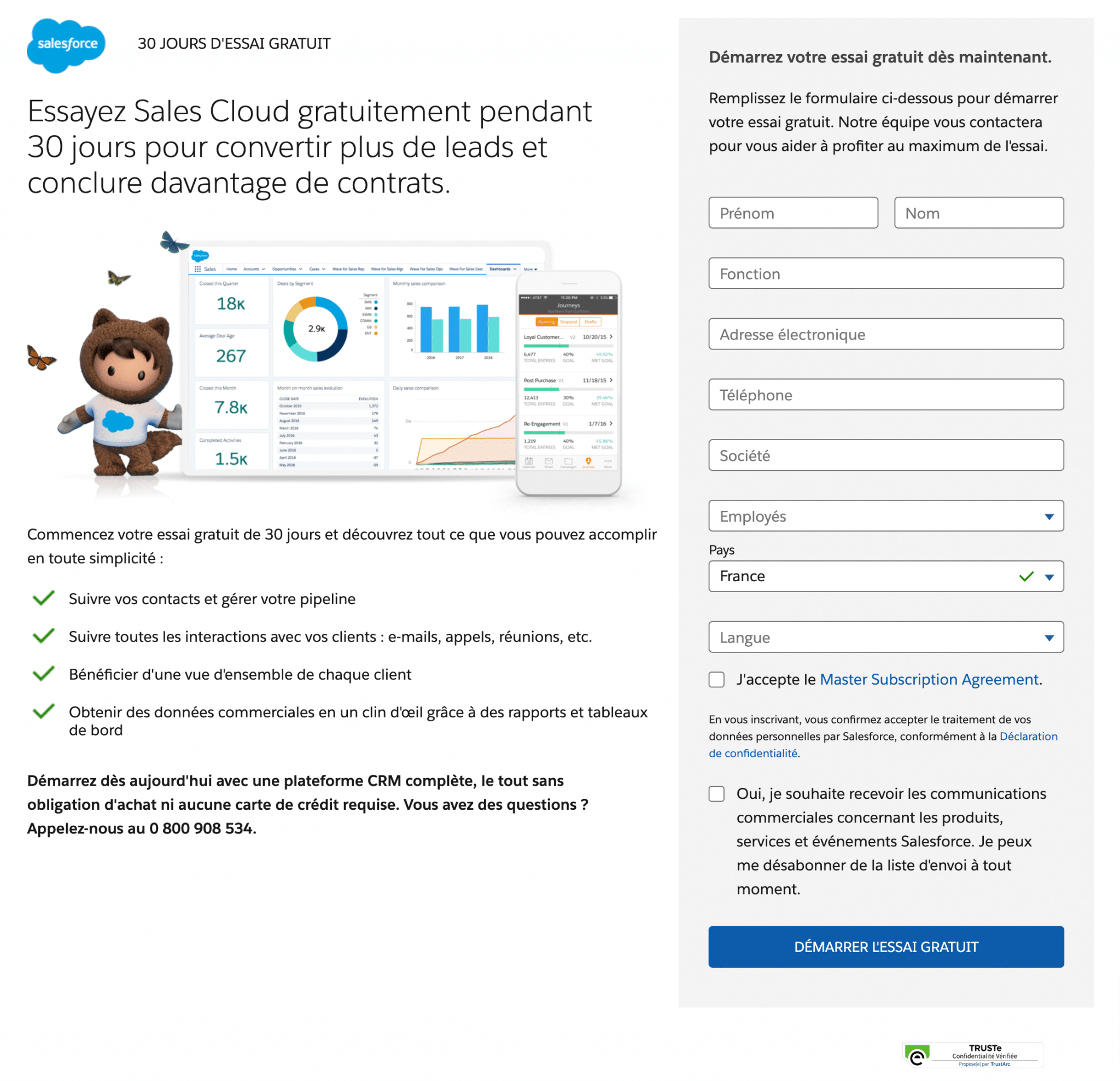 Illustrez bien votre page d'atterrissage.