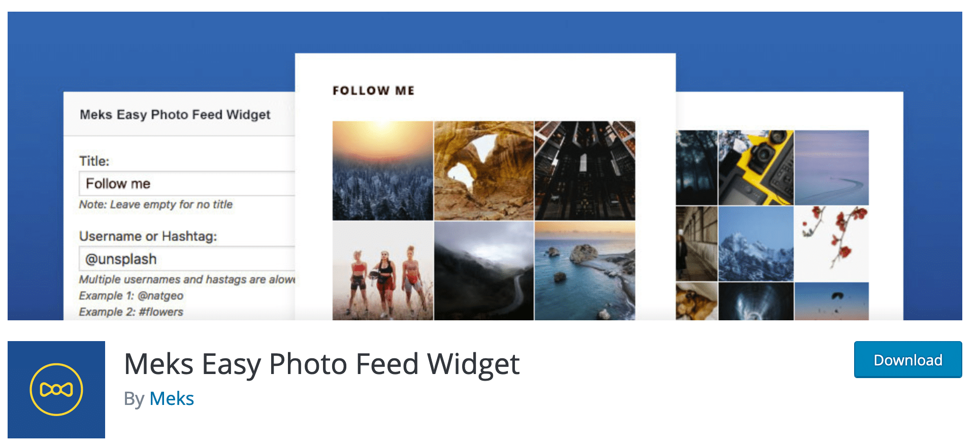 Meks Easy Photo Feed Widget plugin on WordPress official repository.