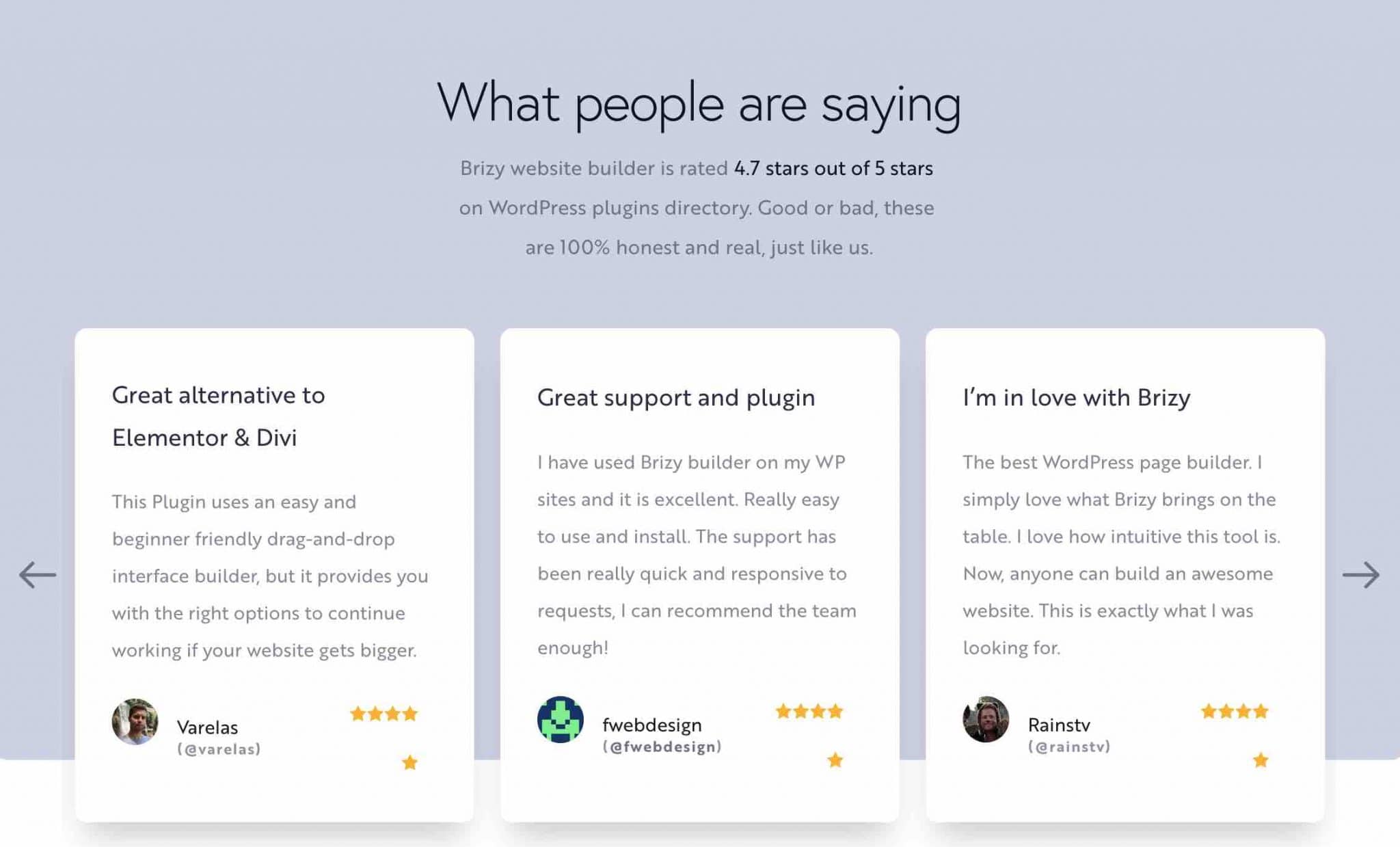 Témoignages des clients de Brizy.