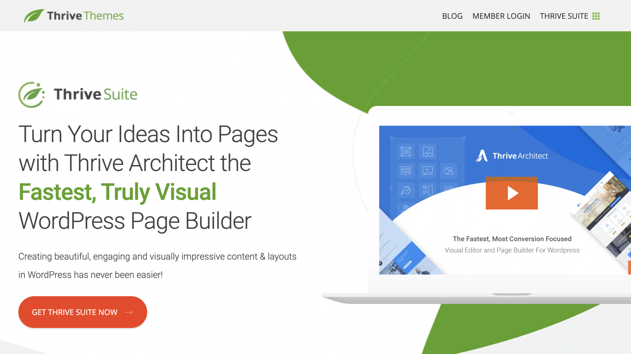 Thrive Architect, the WordPress page builder part of the Thrive Suite, to build landing pages.