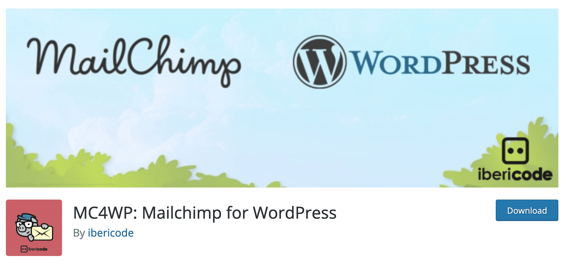 The Mailchimp for WordPress (MC4WP) plugin to download on the official WordPress directory.