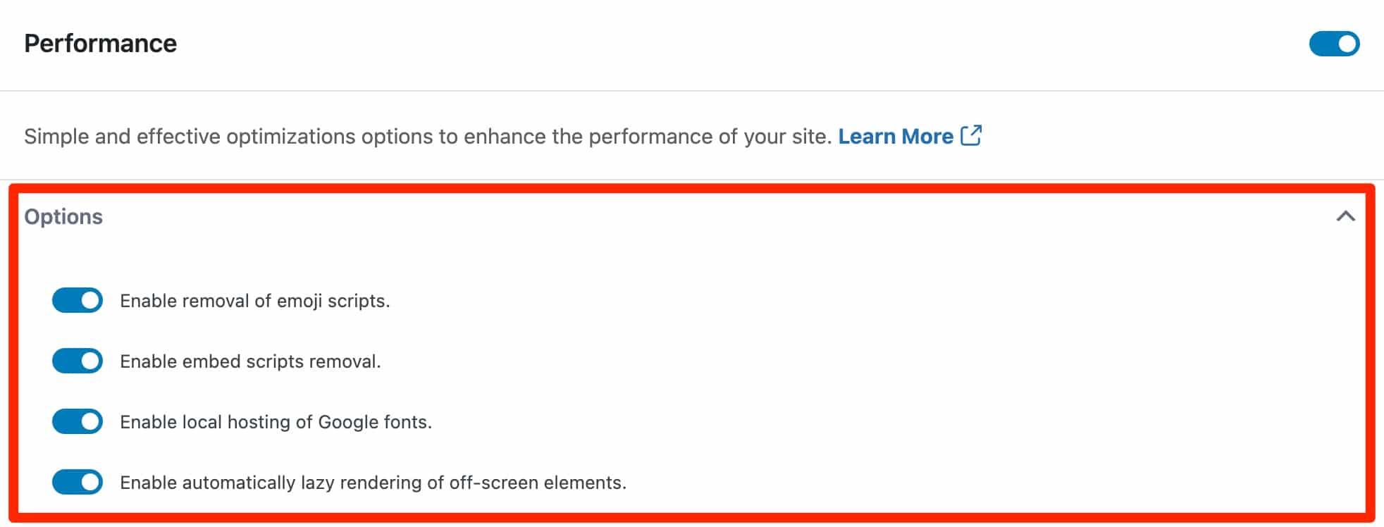 Le module Performance de Neve.