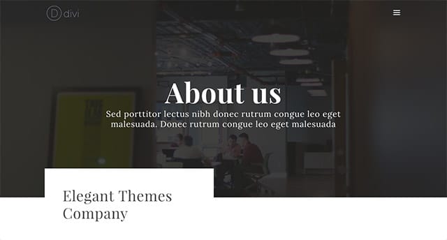 Un autre layout kit de Divi.