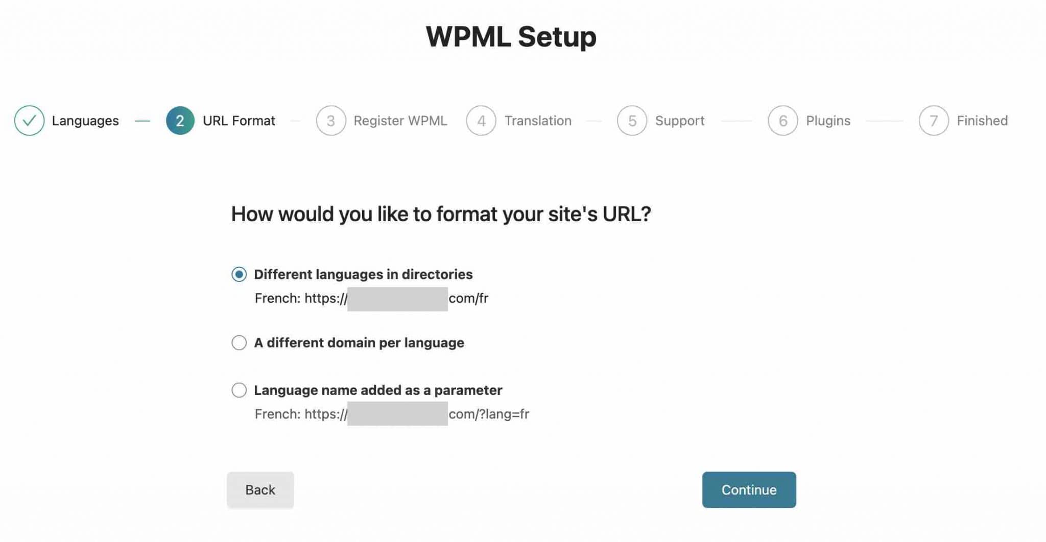 URL format on WPML.
