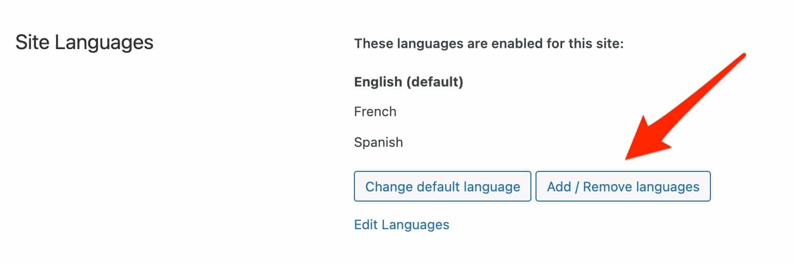 How to add or remove a language on WPML.