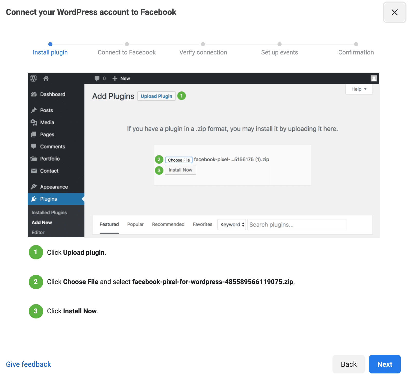 Facebook for WordPress plugin for the Facebook pixel.