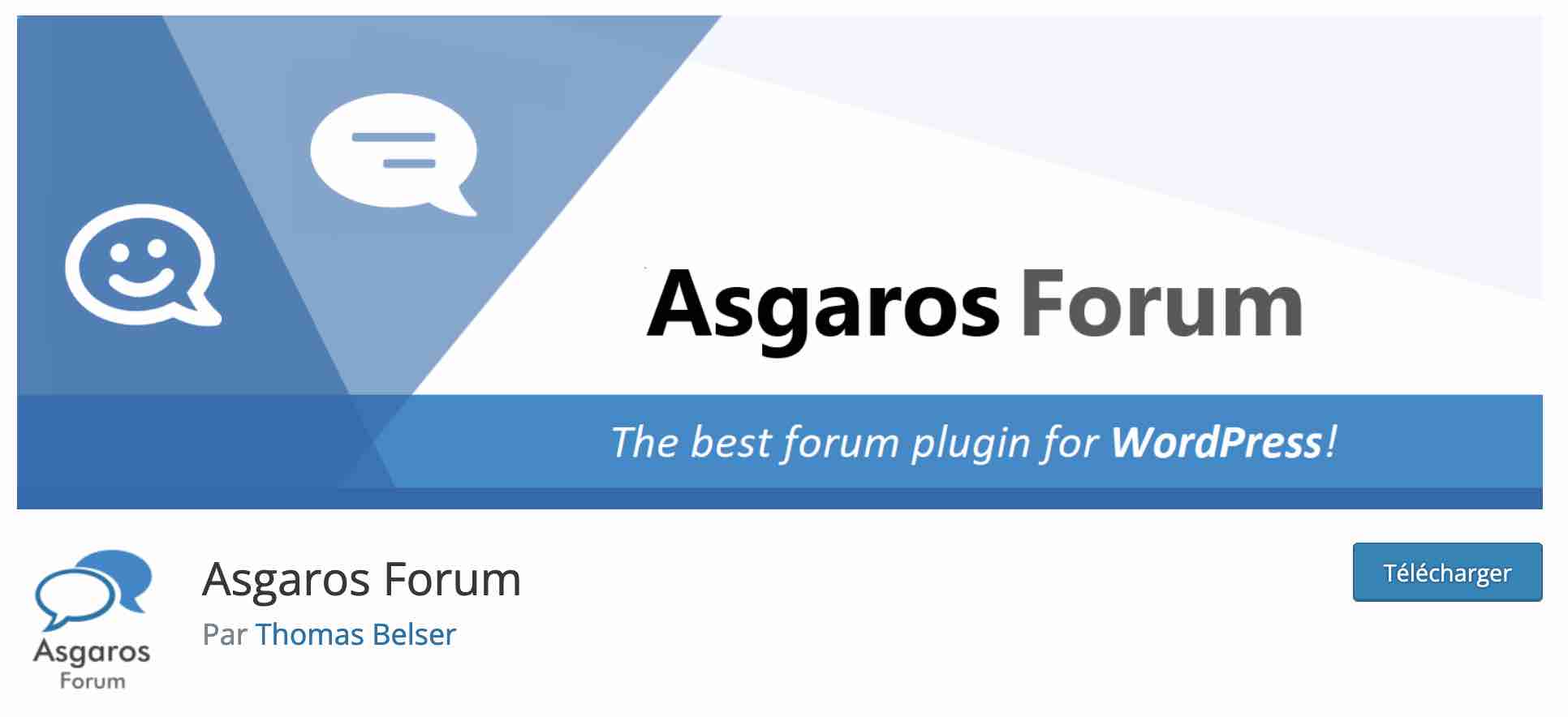 Asgaros est un plugin pour créer un forum sur WordPress.