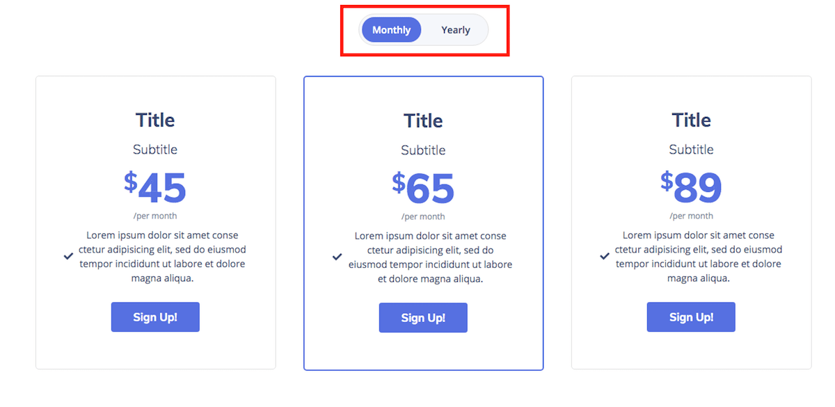 The Switcher widget of the JetTabs plugin of Crocoblock.
