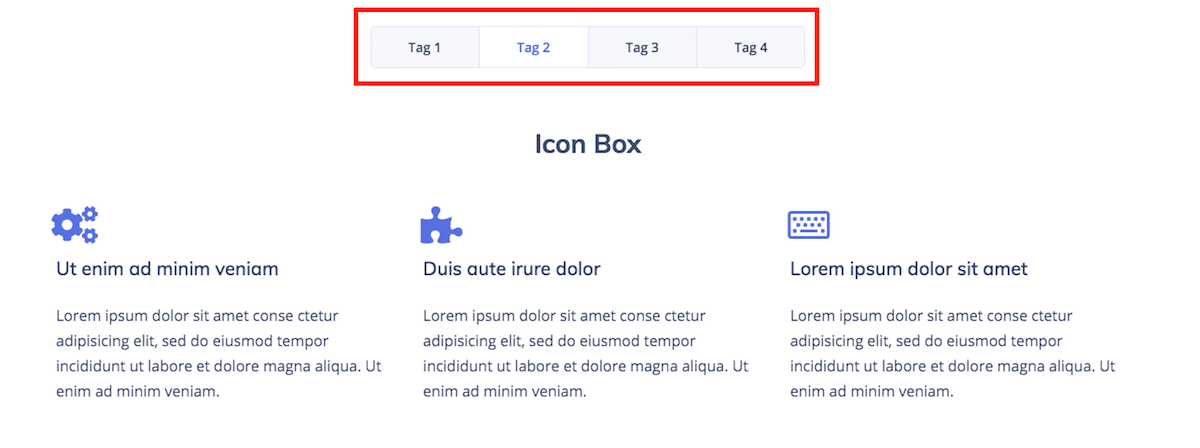 The Elementor Tabs widget from JetTabs.