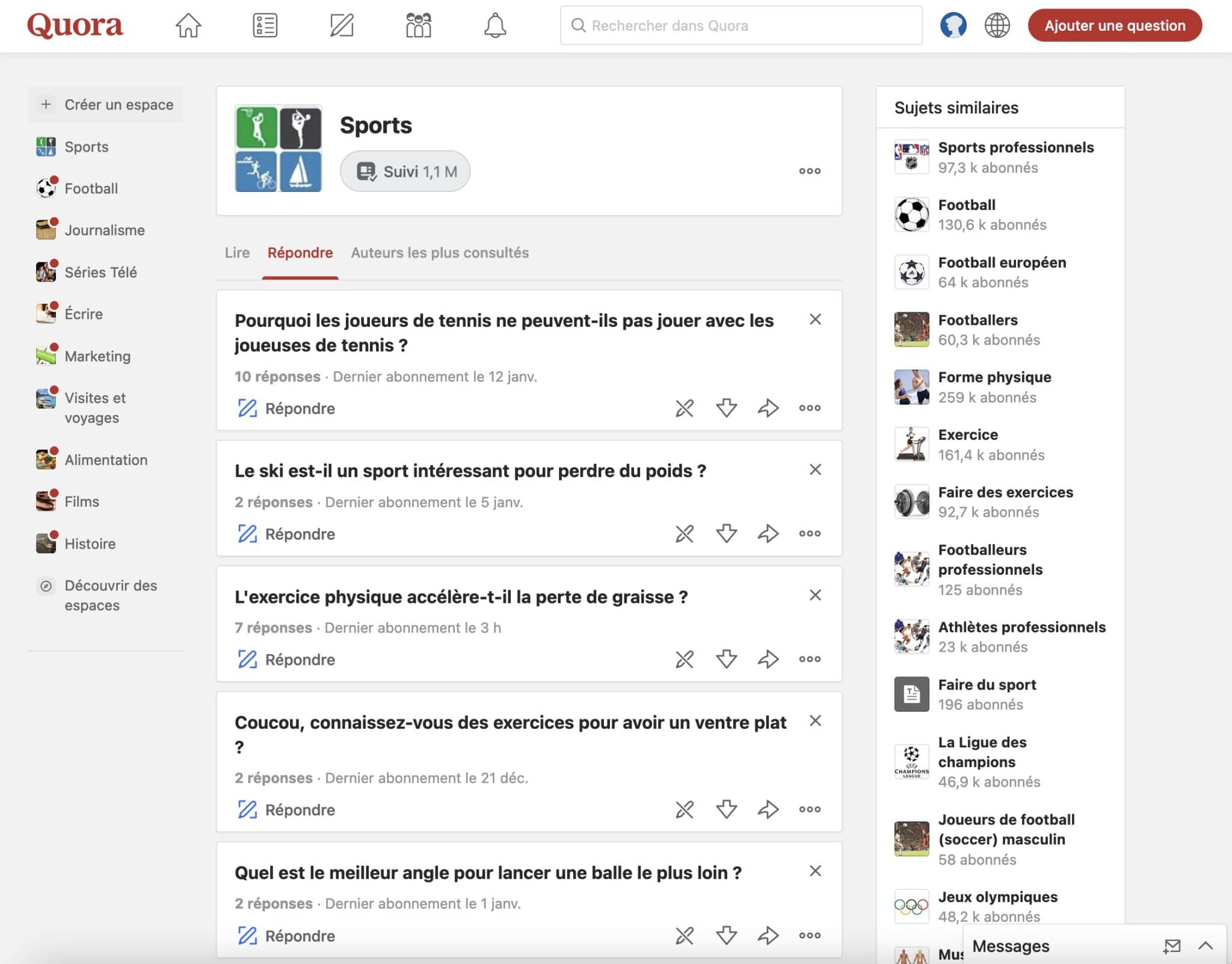 Le forum de Quora.